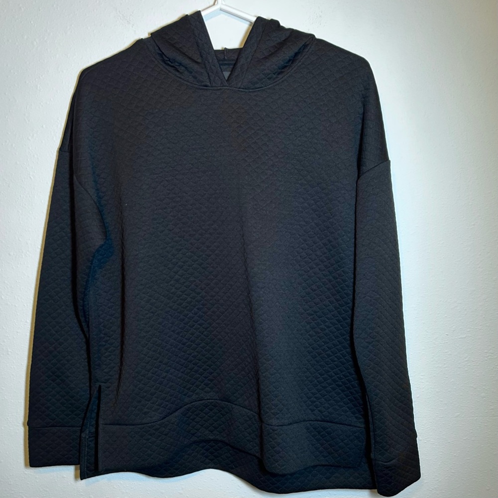 Victoria Sport Black Quilted Hoodie Sz S Pullover Athleisure Streetwear Gym
